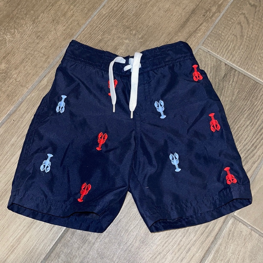 Janie and Jack swim trunks; 18-24M